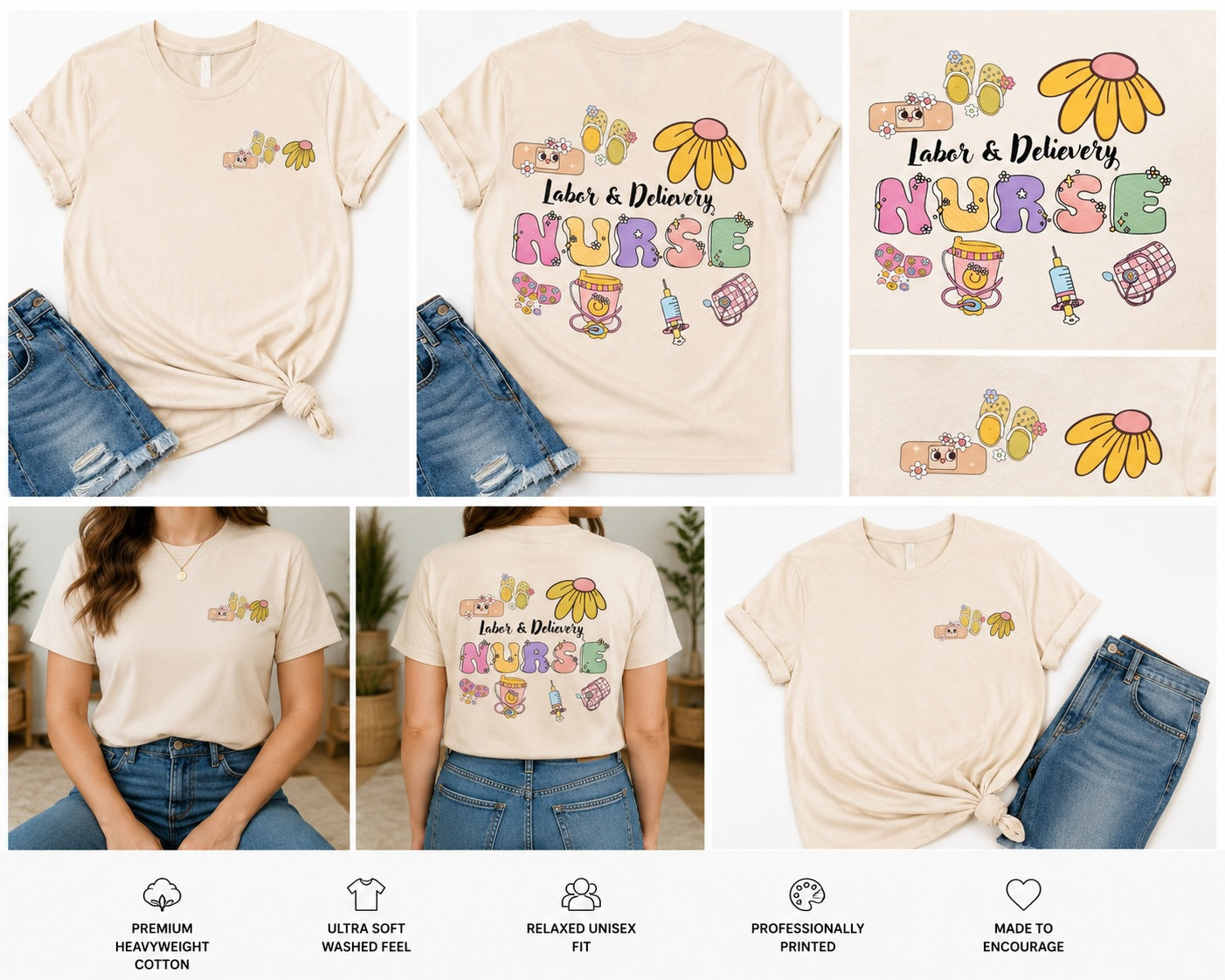 🌼 Labor & Delivery Nurse Graphic Tee